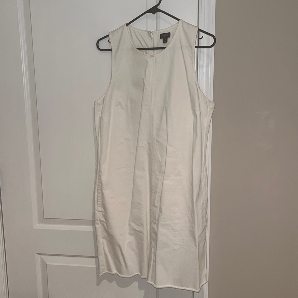 White denim Jcrew shift dress